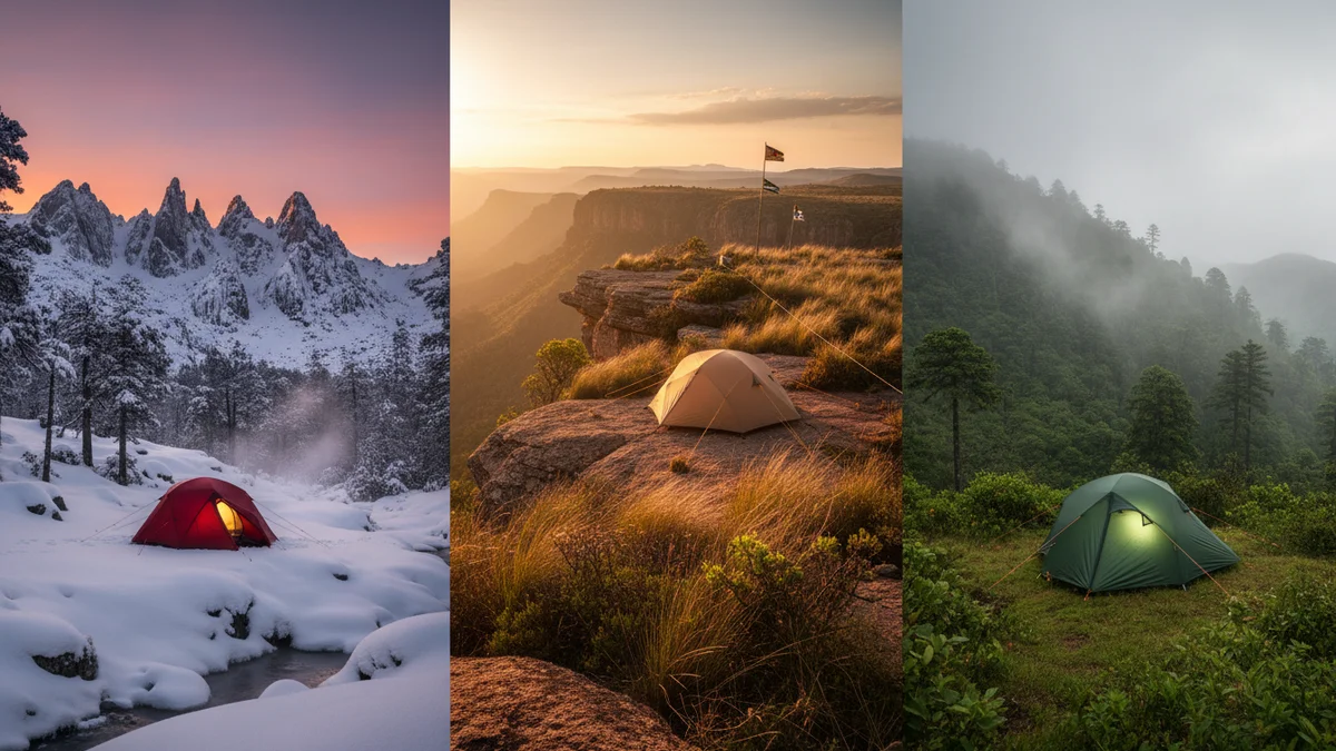 Mapa do Brasil com destinos para barraca 4 estáções destacados